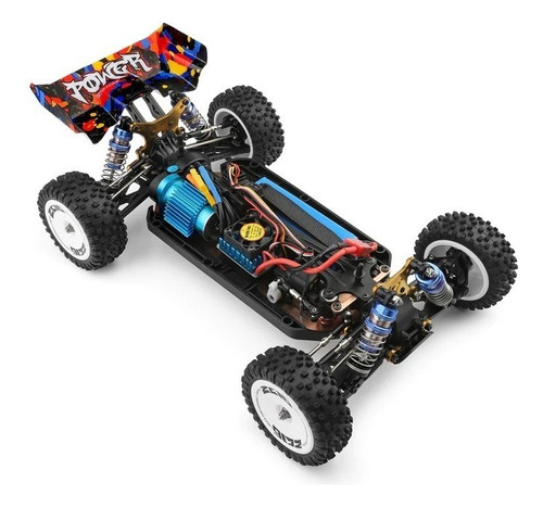 Automodelo Brushless Wltoys 124007 75kmh C/ 2 Baterias Cor Camuflado
