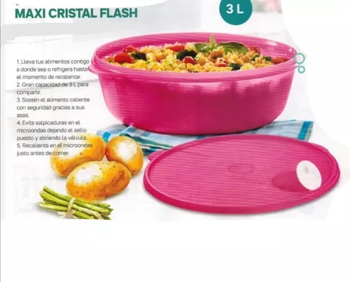 Tupperware Maxi Cristal Flash + Tupperware Contenedor Cristal Flash 1L :  : Hogar y Cocina