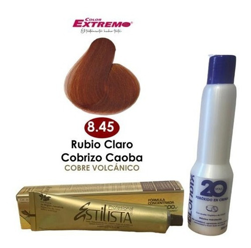 Tinte Estilista 100g Tono 8.45 rubio claro cobrizo caoba