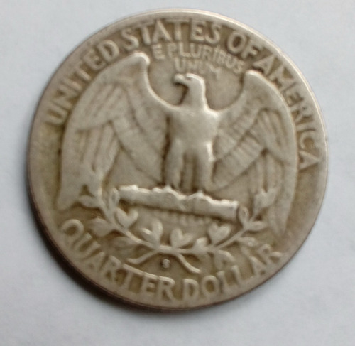 Moneda De Plata De 1/4 Dollar 1952