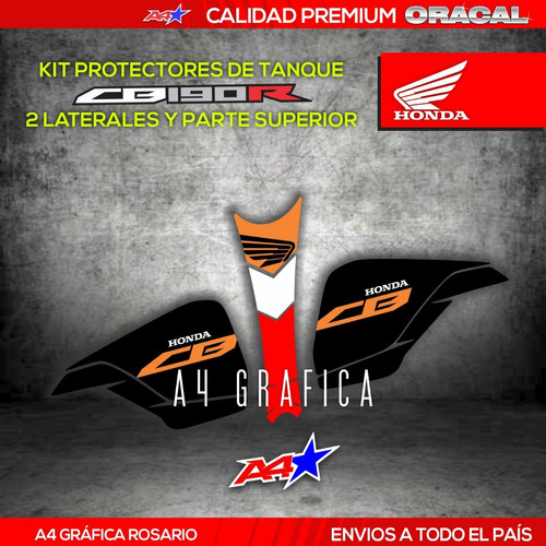 Calcos Protector De Tanque Honda Cb190r Repsol