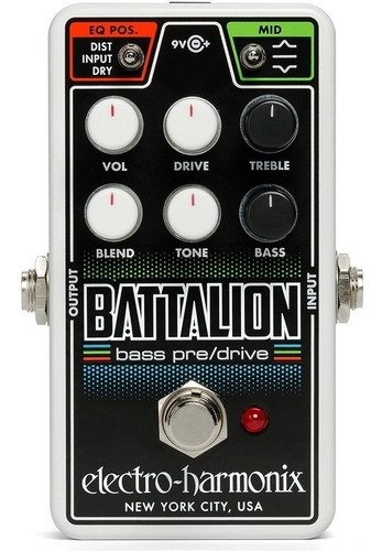 Pedal Electro Harmonix Nano Battalion Bass Preamp Overdrive