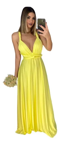 Mercado livre vestido store amarelo