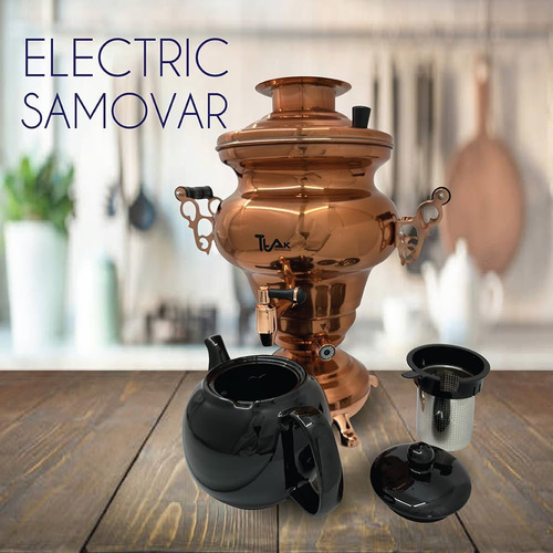 Ttak Houseware Samovar Eléctrico De Acero Inoxidable Con Dis