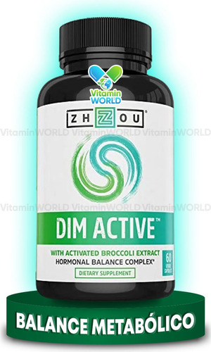 Zhou Dim Activo 60 Caps Balance Metabólico Extracto Brocoli Sabor Sin Sabor