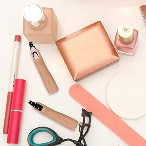 Dedo De Silicona Para Entrenamiento De Uñas Postizas, 2 Unid