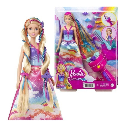Barbie Princesa Dreamtopia Con Accesorios Para Peinar