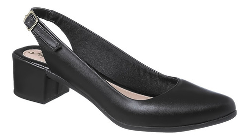 Sandalia Feminina Sapato Slingback Com Salto