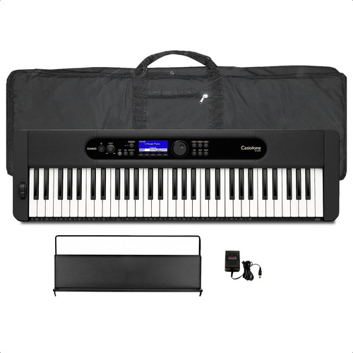 Organo Teclado Casio Ct-s410 Sensitivo Atril Fuente Funda