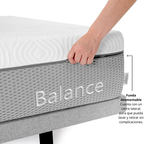 Colchon Individual Memory Foam Smart Bamboo Balance Premium