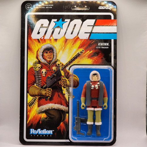 G.i.joe Kwinn Elite Tracker Super 7 Reaction Figures (Usado)