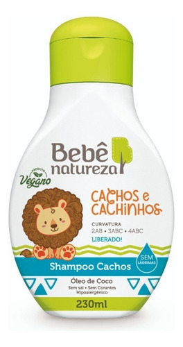  Shampoo Bebê Natureza Cachos E Cachinhos 230ml