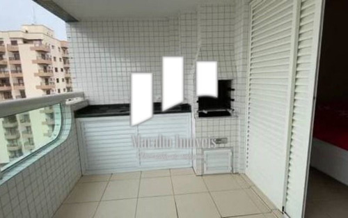 Imagem 11 de 15 de Apartamento 1 Dormitório Com Sacada Gourmet No Forte Em Praia Grande Sp.