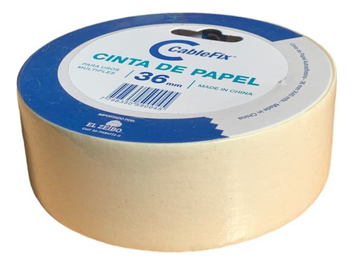 Cinta De Papel Autoadhesiva 36 Mm X 40 Mts