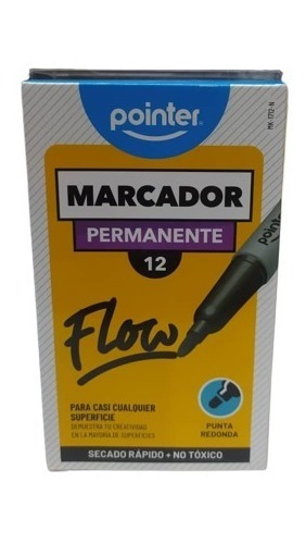 Marcadores Permanentes Pointer Punta Redonda Cajax12