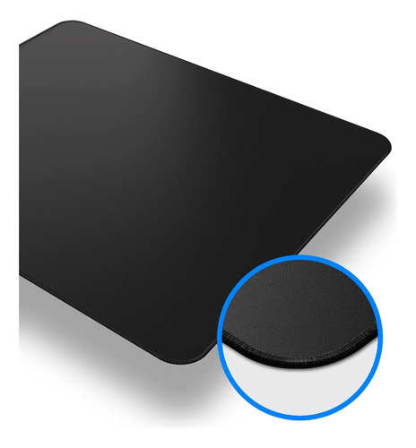 Mouse Pad Negro Antideslizante 28x25cm Gamer Simil Neoprene