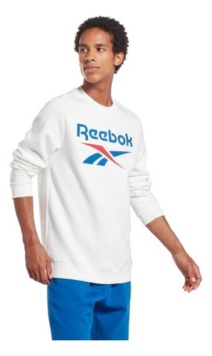 Polera Reebok Hoodie Identity Fleece Logo Crew Hombre Unisex