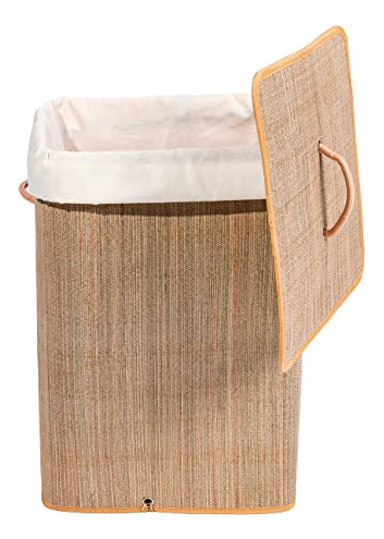 Cesto Rectangular Plegable Impermeable Con Tapa Y Asas