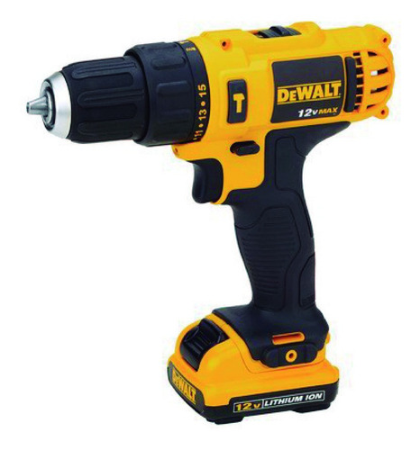 Taladro Atornillador Dewalt Percutor 12v Dcd716d2 2baterias Color Amarillo