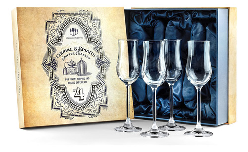 Glassique Cadeau Copitas De Vino De Conac, Brandy, Tequila Y