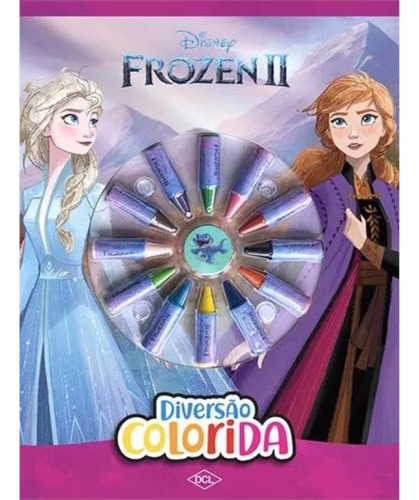 Livro De Atividade Infantil Ler E Colorir Disney Princesa Frozen 2 Diversão Colorida Dcl