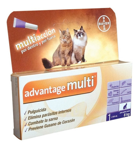 Imagen 1 de 2 de Advantage Multi® Contra Antipulgas Y Parásitos Gato 4 A 8 Kg
