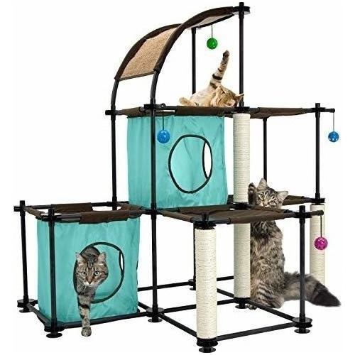 Kitty City Claw Indoor Mega Kit Muebles Para Gatos, Rascador