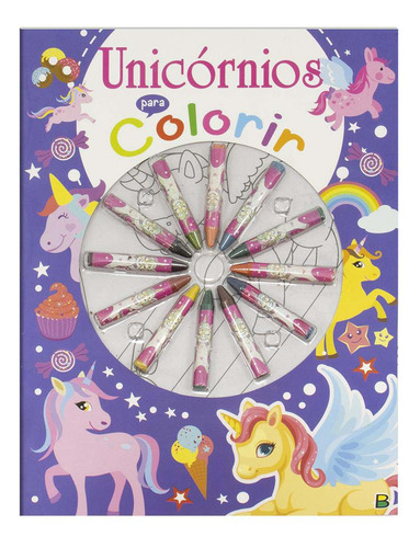 Libro Cores Em Acao! Unicornios Para Colorir De Brijbasi Art