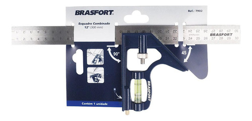 Esquadro Brasfort Combinado 12 30cm 7902