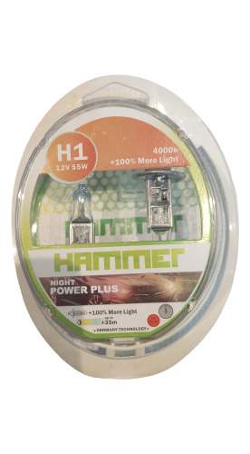 Bombillos Halógeno H1 Hammer Night Power Plus +100% Más Luz 