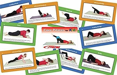 Sportime Core Pilates For Kids Exercise Cards, Set Of 56 - 1