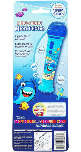 Micrófono De Karaoke Con Diseño De Tiburón Para Niños, Integ