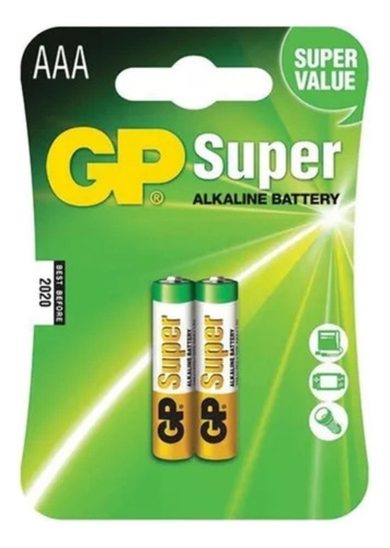 Pilha Alcalina Aaa Super Palito 1.5v C/ 2un Gp Batteries