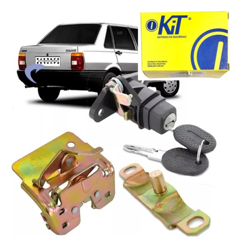 Kit Combo Cerradura De Baul Fiat Duna Completo Con Llaves 