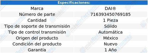 Soporte Transmisión Aut P/ Hyundai Accent L4 1.6l 18-20 Dai