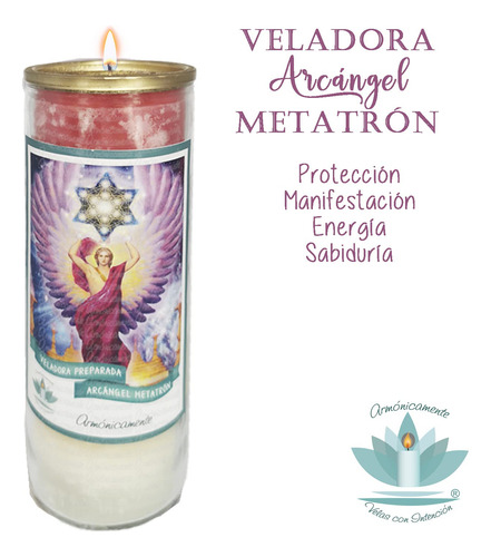 Veladora Arcángel Metatrón Protección Y Armonía Aromática