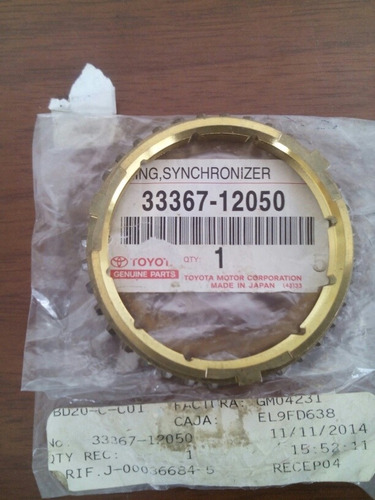 Anillo Sincronizador De Primera De Toyota Corolla Ae111-112