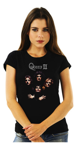 Polera Mujer Queen 2 Con Logo Rock Impresión Directa