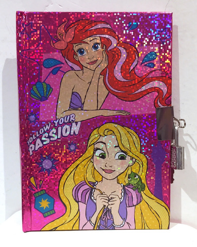 Disney La Sirenita Ariel Rapunzel Diario Pocket De Lujo 