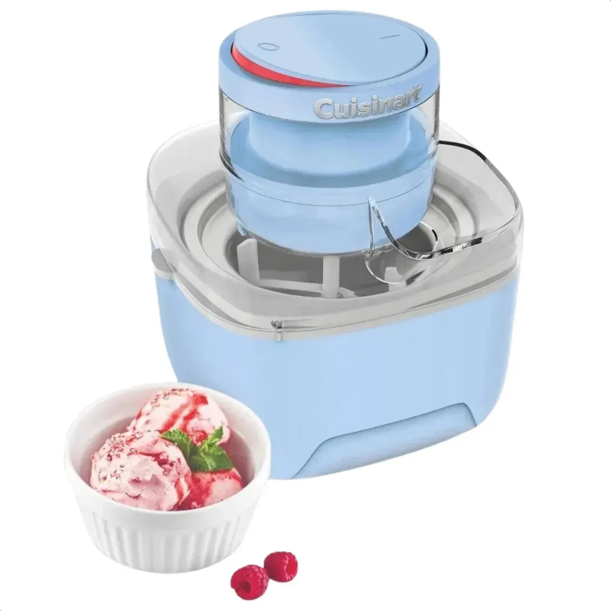 Máquina De Sorvete Frozen Yogurt Cuisinart Compacta Azul-aço