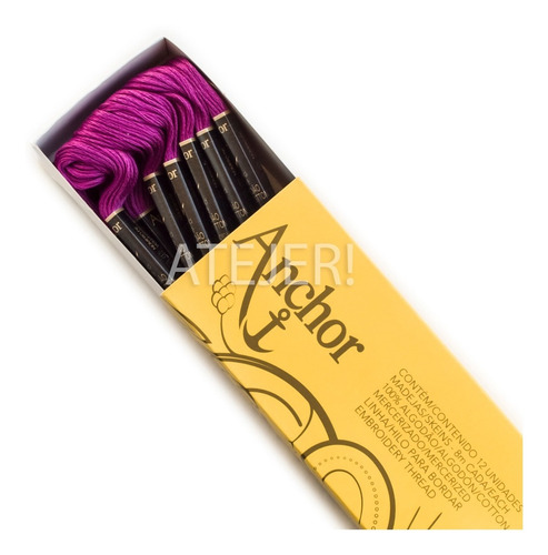 Imagen 5 de 8 de Hilo Para Bordar Mouline Caja X 12 Madejas Mismo Color