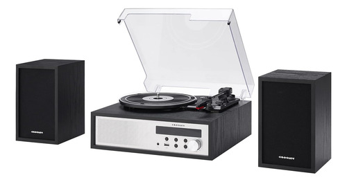 Tocadiscos Bluetooth Y Radio Crosley Cr7022a-bk Y Altavoces