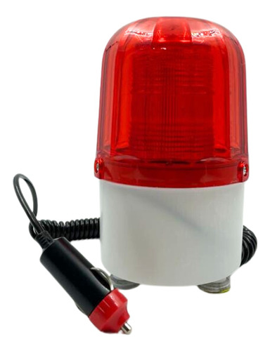 Sinalizador Visual Strobe Giratório Imã 12v24v Vermelho