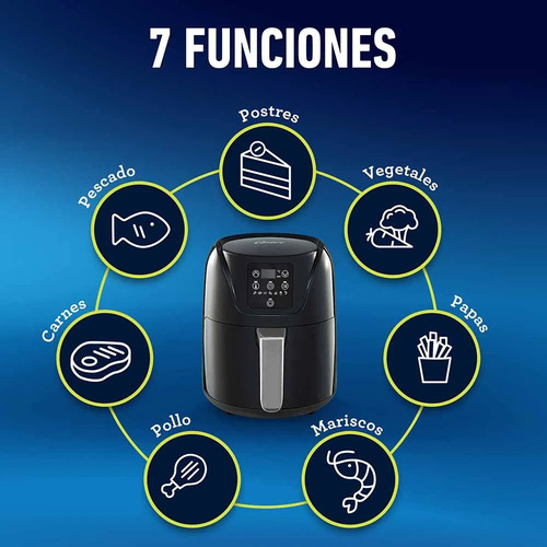 Imagen 4 de 8 de Freidora De Aire Digital Oster De 4 Litros Ckstaf40d