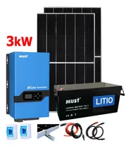 Comprar Kit Solar 3000w Batería Litio 2560wh Paneles Solares 880w