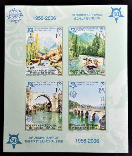 Bosnia Serbia, Bloque Yv 13 Tema Europa 2006 Mint L16595