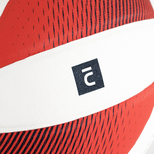Bola de voleibol V900 branca/vermelha Kipsta Cor vermelha
