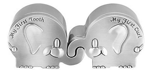 Mogoko Silver Tooth Holder, Baby First Tooth Y Curl Keepsake