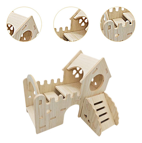 Hamster De Madera Hut Huteway Fun Accesorios De Jaula De