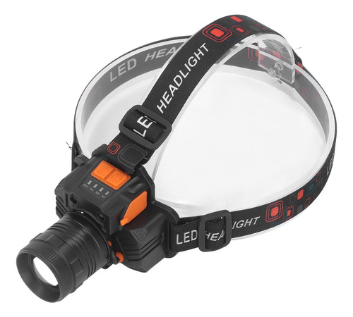 Linterna Frontal Recargable Usb De 1500 Lúmenes, 3 Modos